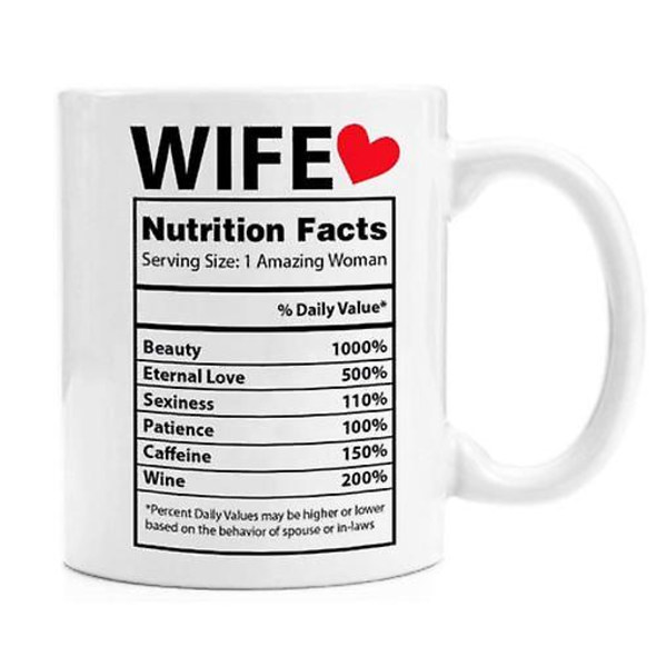 Pappa Mugg Vit 11oz - Fars Dag Gåvor - Keramisk Kaffe Mugg För Fäder 301-400ML WIFE