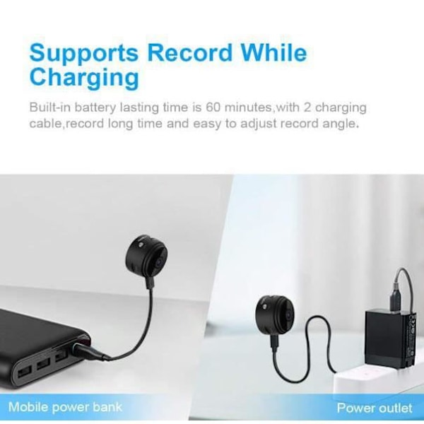 HD1080P Mini WiFi IP Spionkamera - Nattsyn - Bevegelsesdeteksjon