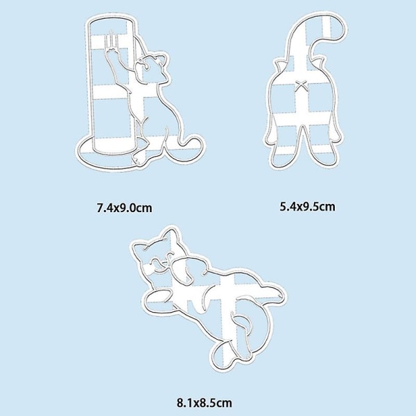 3 st Kattkakformar Kitty Butt Form DIY Keksform Kakform Bakverk Shytmv C