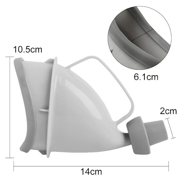 Bärbart stående campingtält resetoalett grå 10*10,7*7cm