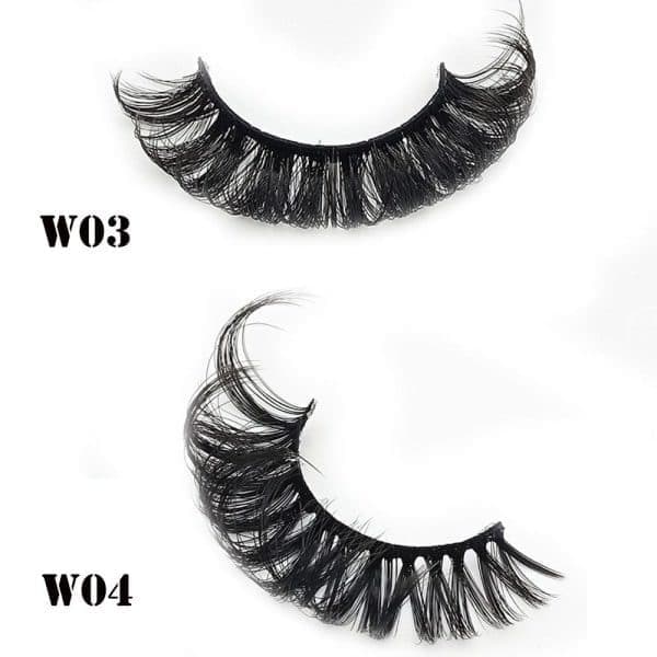 10 par ryska volymfransar DD Bend Faux Mink Lösögonfransar W03