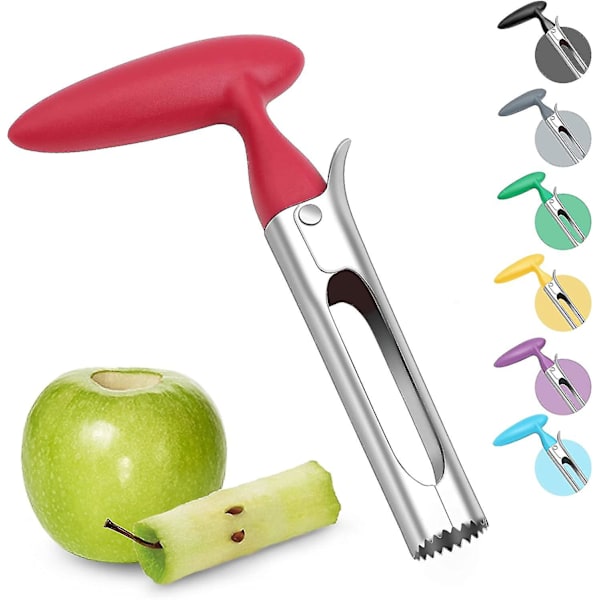 Äppelurtagare, Äppelurtagare med Abs-handtag och Serrated Blade i Rostfritt Stål, Kärnurtagare, Grön (hy)