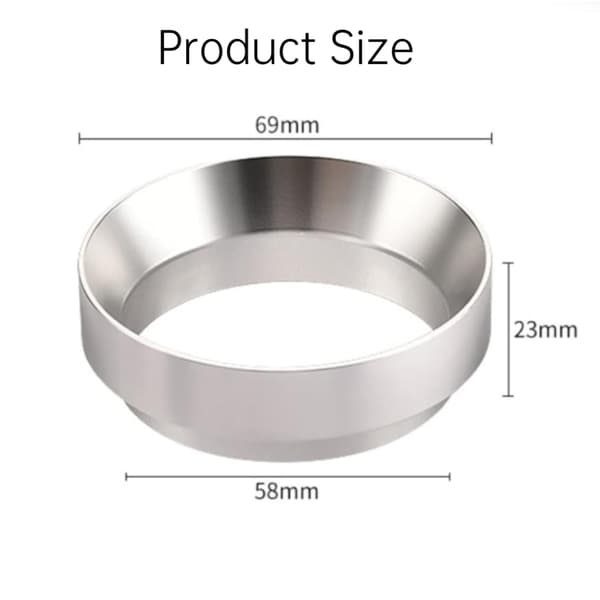 51 mm Doserings Tratt för Barista, Hem, Café (silver) Silver