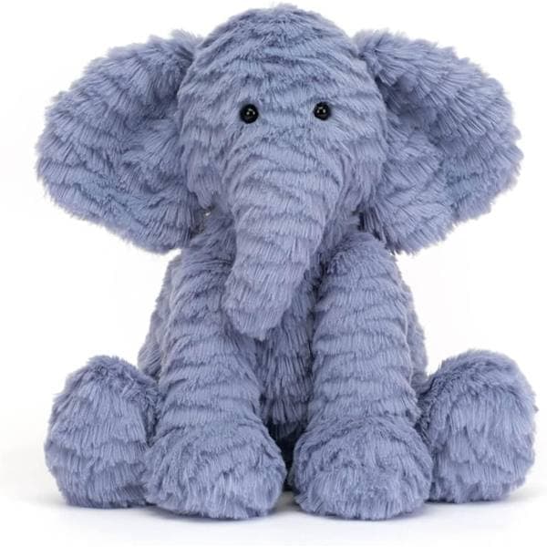 Fuddlewudle Elefant Plyschleksak, Medium 20-23cm - Elefant Plyschleksak - Klassisk Barnpresent 薰紫紫