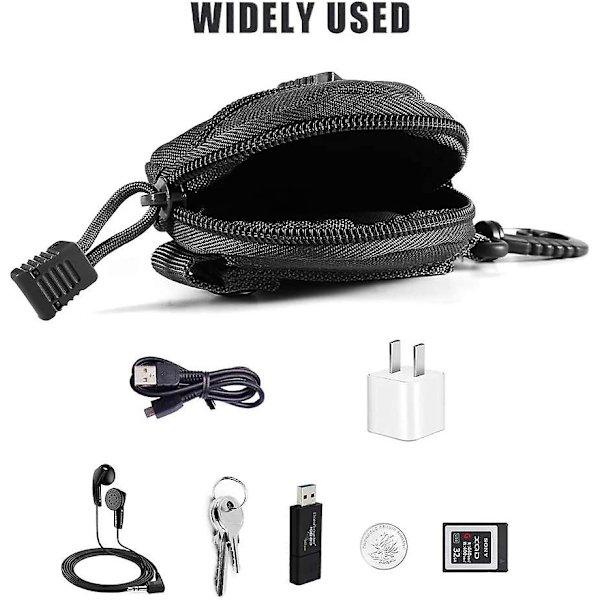 Liten Molle-påse tillbehör, uppgraderade Edc-påsar militär utrustning, taktisk väska fodral som myntbörs nyckelring, fodral plånbok, trådlöst headset-paket.