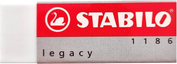 Viskelær - STABILO Legacy 1186 - Pakke med 5 - Hvit