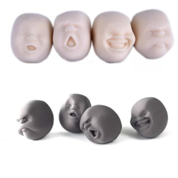 Stressbold ansigt grimassebold stressgave sjov, sort sort black