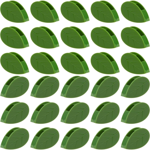 30 STK Planteklatreveggfesteklemmer Selvklebende planteveggfikseringsklemme Usynlig bladformet vinrankeholder for hjemmedekorasjon