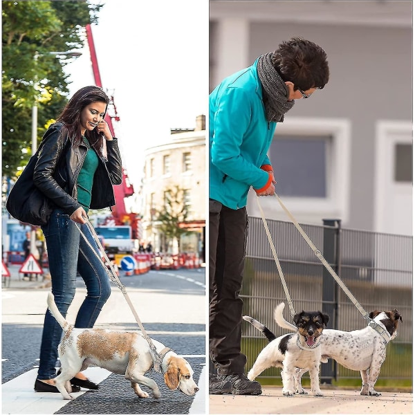 Vedenpitävä koiran talutushihna: tavalliset koiran talutushihnat, joissa on 2 koukkua kävelyyn, säädettävät pituudet liikenteenohjauksen turvallisuutta varten, kestävät ja hajunpitävät, keskikokoiselle