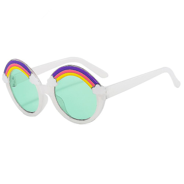 Børns Solbriller Piger Drenge Solbriller Unisex, Polariseret Søde Regnbue Solbriller Uv 400 Solbriller Multi-farve Valgfri White