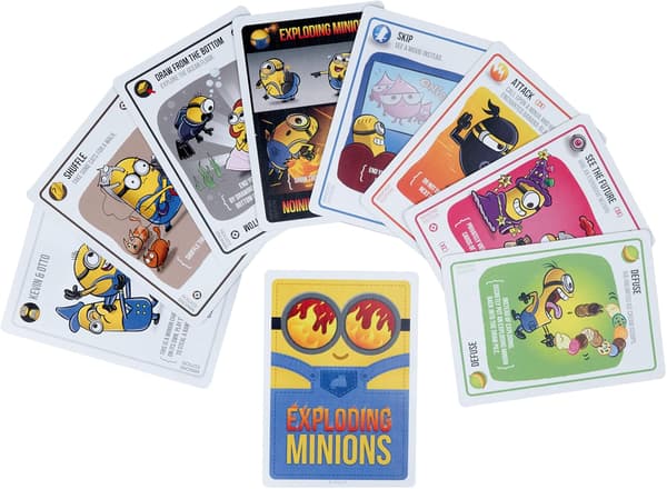 Exploding Kittens Exploding Minion - Korttipelit aikuisille, teineille ja lapsille - Hauskoja perhepelejä - Venäläinen ruletti -korttipeli