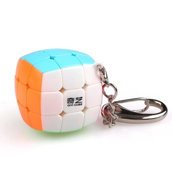 Qiyi Mini 3x3x3 Magic Cube Avaimenperä Pieni Leipä Jelly Vaahteranlehti Gear Pyraminx Avaimenperä Sarja Magic Cube Lasten opetuslelut B