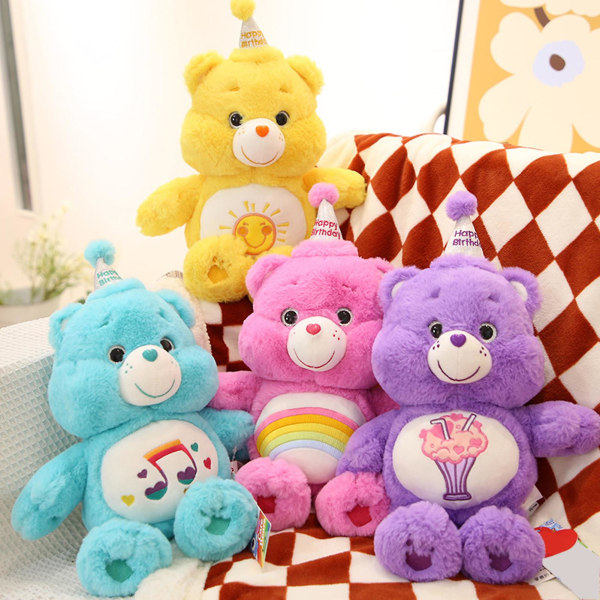 Care Bears Plyschleksak Söt Dekorativ Kudde Gosedjur Cartoon Djurdocka För Födelsedagspresent 33cm / 13in Yellow