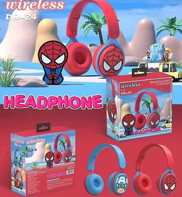 Spiderman Bluetooth-kuulokkeet, taitettavat
