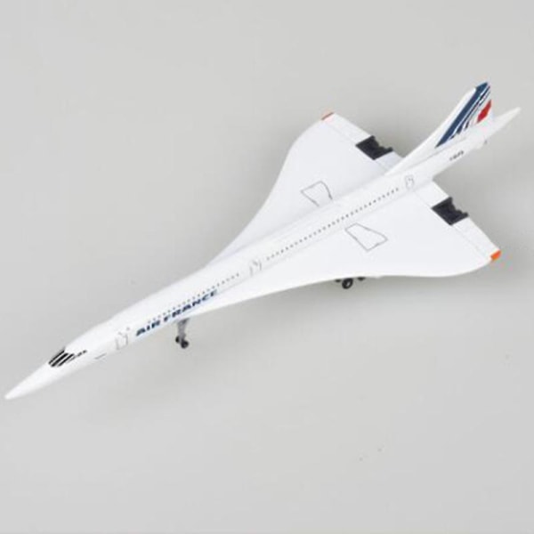 15cm 1:400 Concorde Air France 1976-2003 Flyselskapsmodell Legering Samlerobjekt Display Leketøy Flymodellsamling Barn Barn with wheels