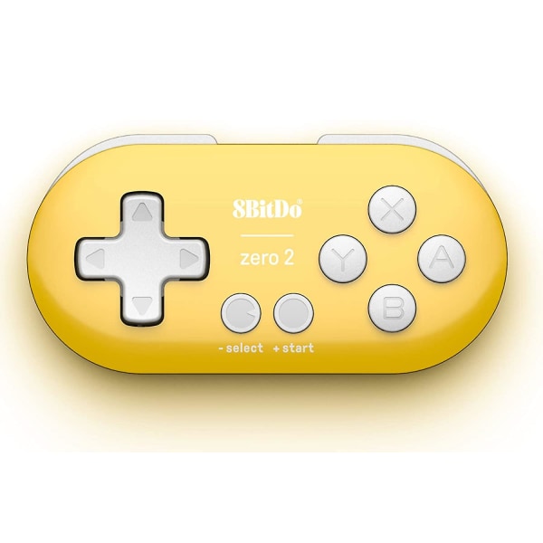8bitdo Zero 2 Bluetooth-nøglekæde-størrelse mini-controller til Nintendo Switch, Windows, Android og Macos (gul udgave) - Yellow Edition