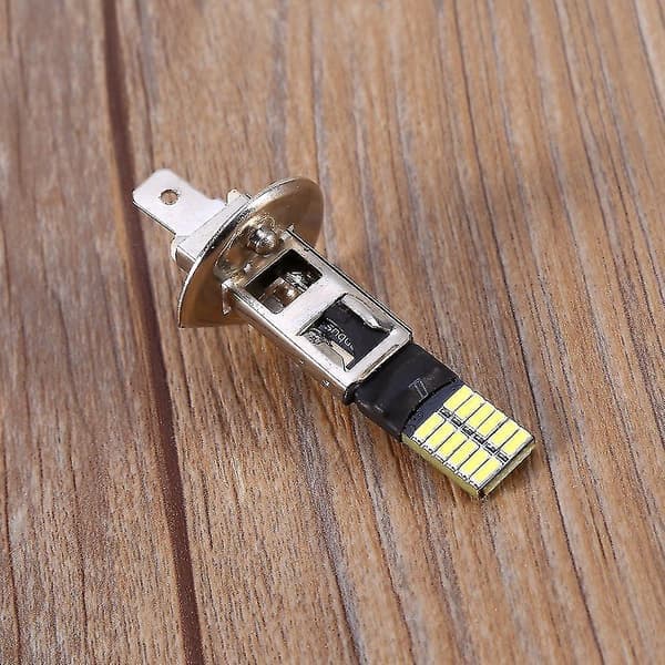 1 X 24-SMD H1 6500k Hvit LED Tåkelys Erstatningspære Tåkelys Kjørelys DRL Xi