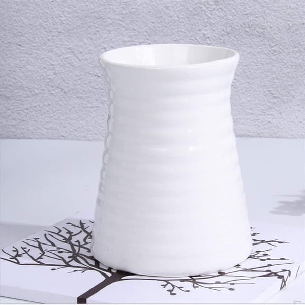 14,5 cm Vit Keramisk Vas/Blomkruka