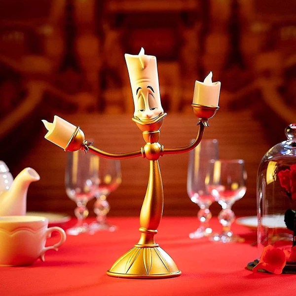 Klokke Lys Skjønnheten og Udyret Lysestake Lumiere LED Lysestake For Bryllupsbord, Julefest, Hjemmedekorasjon