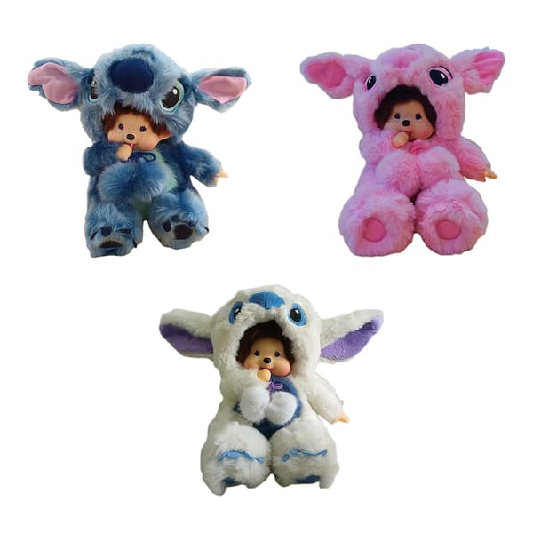 Cartoon Monchhichi Stitch Pehmolelu Kawaii Pehmeä Pehmolelu Leluille White