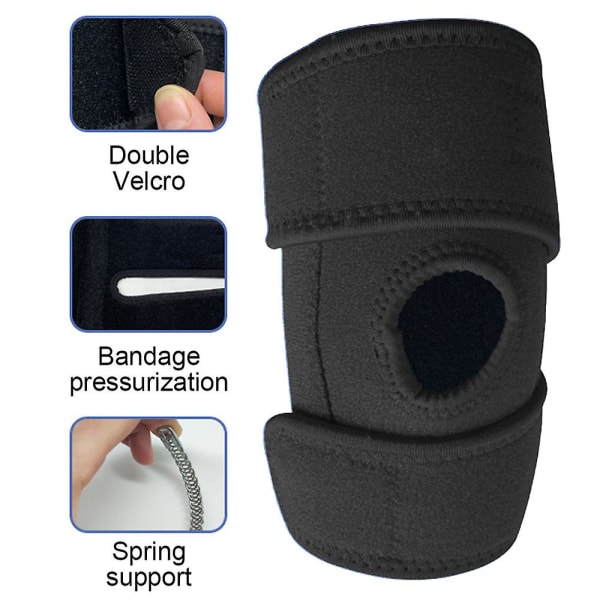 Justerbar fjærstøttearmbeskyttelse Benkpress Fitness Guard - Albuepustende beskyttelsespakning black