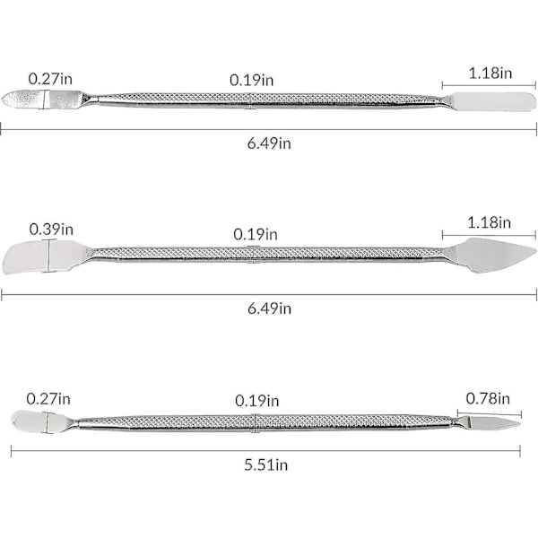Metallspudger öppningsverktyg för demontering (3-pack), för att öppna surfplattans skärm, mobiltelefon/ipad/surfplatta/laptop Cisea reparationsverktygssats