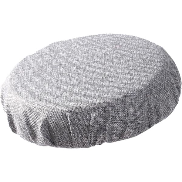Hopfällbar pallkudde Sittdyna för stol Teleskopisk pallkudde Inomhus Utomhus Stadion Pallöverdrag Rund för ryggsäckssovrum Gray Imitation linen