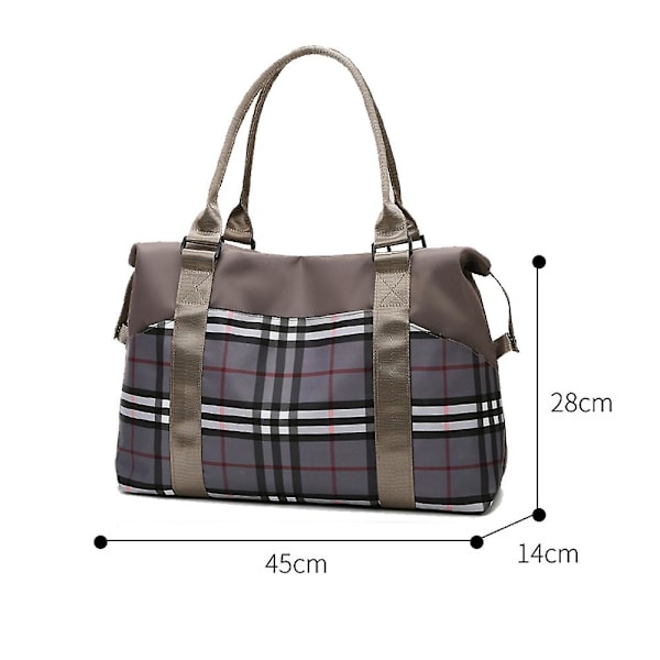 Reise Weekender Bag Overnatting Duffel Bag Gym Tote Bag I Trolley Håndtak grey