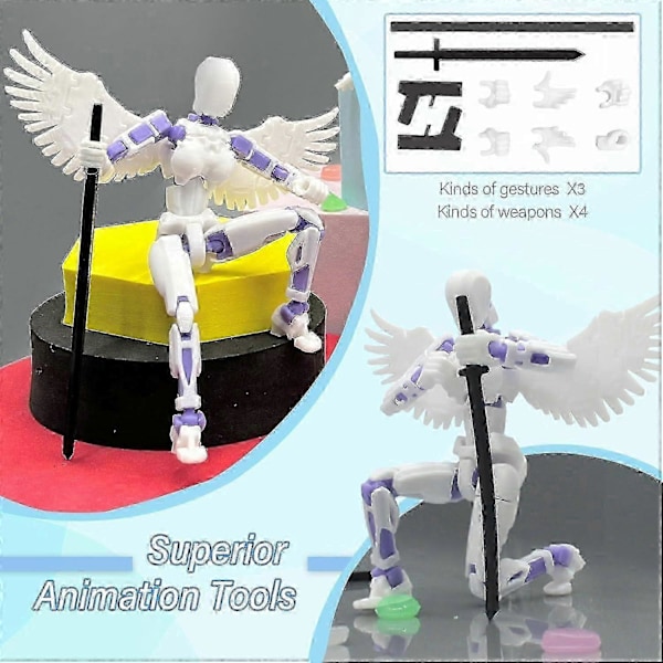 T13 Multi-ledade Actionfigurer, Titan 13 Actionfigur Purple White