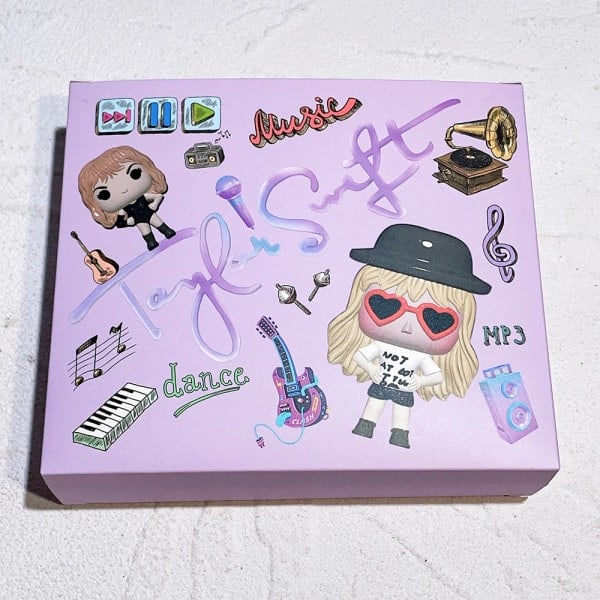Sångerskan Taylor Swift Album CD Nyckelring Set Fashion Swift 1989 Album Nyckelring Fan Peripheral Hänge 1989 Star Peripheral Set Present 2