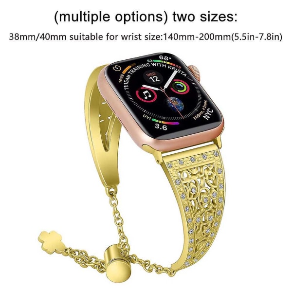 Yhteensopiva Apple Watch rannekkeen 38 mm 42 mm naisten kanssa, ainutlaatuinen metallirannekoru