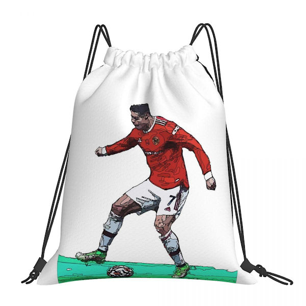 Cr7 Cristiano Ronaldo -reput, monikäyttöiset kiristysnauha-reput, kiristysnauhapaketti, urheilukassi, kirjakassit matkustamiseen ja opiskelijoille One Size 16