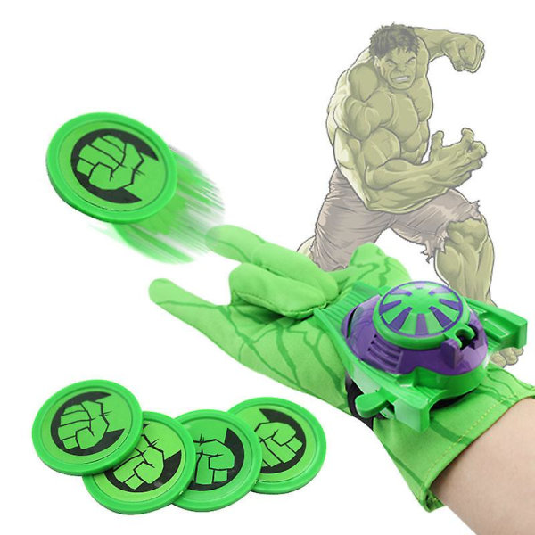 Marvel Dc Superhero Disc Launcher Wrist Transmitter Glove Shooter Børn Dreng Legetøj The Hulk