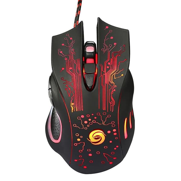 Gaming Wired Mus 6 Knapper Led Baggrundsbelyst Lys Pc Bærbar Computer Kvalitet