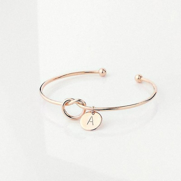 Mote Initial Smykker Initial Legering Brev Charm Armbånd Til Kvinner Brudepike Binde Silver A