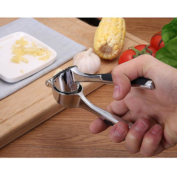 Premium vitlökspress med mjukt, lättklämt ergonomiskt handtag, robust