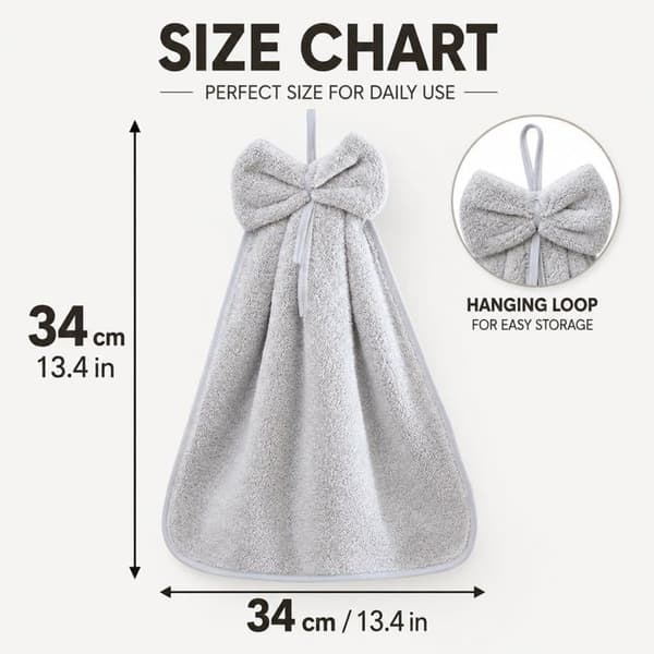 Sæt med 3 koral velour mikrofiber håndklæder til ophæng, super absorberende, bløde og søde