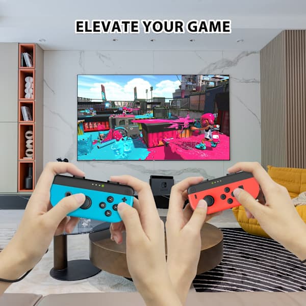 Kompatibel med Switch Joycon, en erstatning for Switch 2-delt Joycon-stropp, med justerbar stramming (svart)