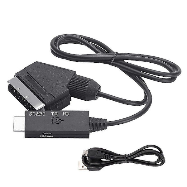 SCART - HDMI -muunnin SCART - HDMI -sovitin Video Audio -muunnin Videokaapeli