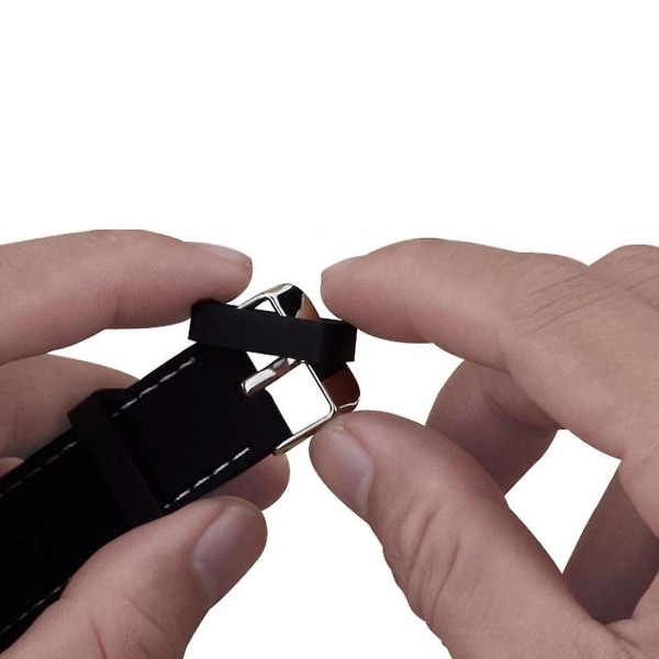 12-30 mm silikonerstatning elastisk armbåndsur-rem Båndløkkering tilbehør