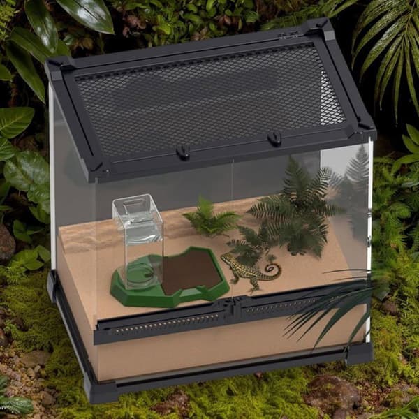 Reptil vanndispenser, skilpaddevanner, øgle vannflaske, reptildrikkere med stor kapasitet