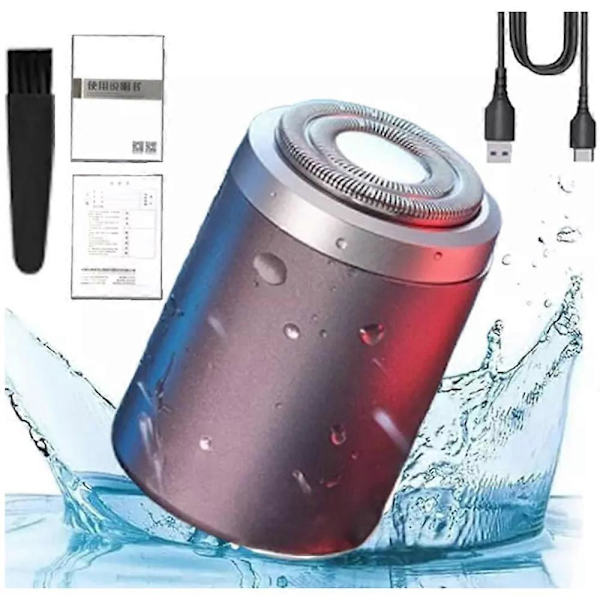 KONKA Mini Sähköpartaveitsi, Mini Kannettava Sähköpartaveitsi, Latausmalli Sähköpartaveitsi - Metallic silver
