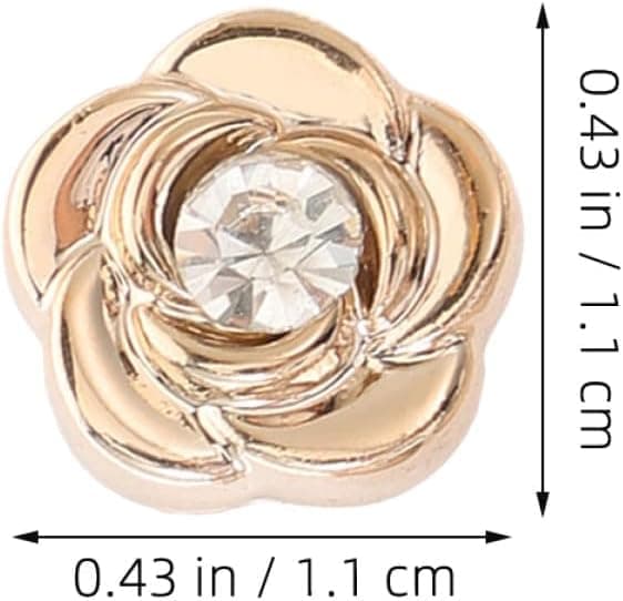 Magnetiske klesklyper med perleblomstdesign, 20 stk.
