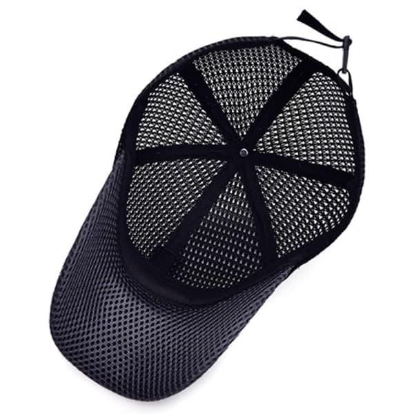 Mesh Cap til mænd Justerbar Åndbar Kasket Grå One Size