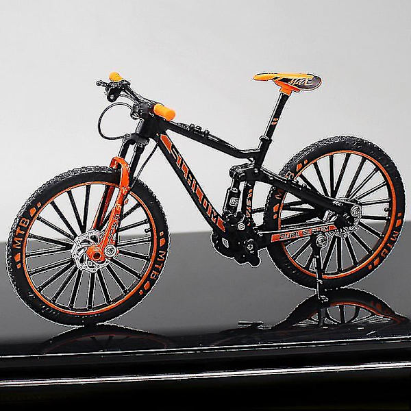 Alloy Cykel Skala Model Desktop Simulation Ornament Finger Mountainbikes Legetøj Orange