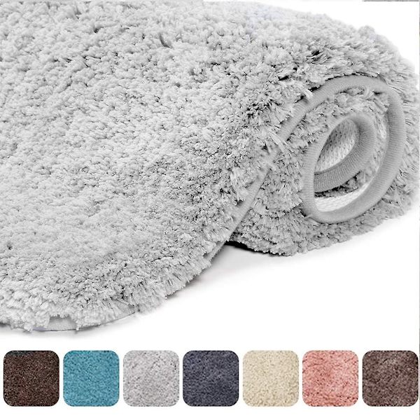 Badrumsmatta halkfri badmattor med vattenabsorberande mjuka mikrofibrer för badrum dusch (40 x 60 cm)