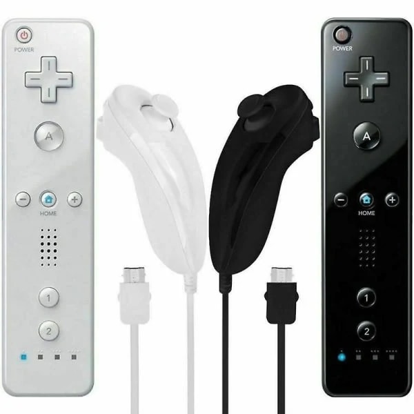 cbs Inbyggd Motion Plus Trådlös Fjärrkontroll Spelkontroll Joystick - Black A Set