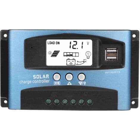 100A MPPT Solar Charge Controller – Dobbelt LCD-skærm – 12V/24V USB-udgang – Effektiv styring med industriel chip