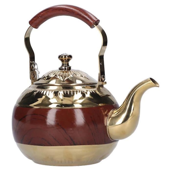 Kaffekedel 1,5l 304 rustfrit stål tevand kaffekedel til steamer guld
