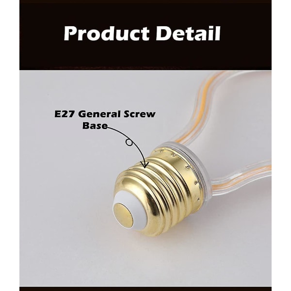 4w E27 Kreative LED-pærer Dekorative Stjerneformet Glødetrådspære Varm Hvid 2700k Ac 220v 360 Lys Spredning Vinkel Hy